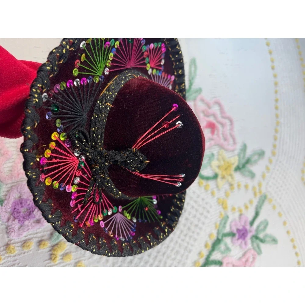 Salazar Yepez  Hat Festive Sequin Embellished‎ Fiesta Party Costume Accessory
